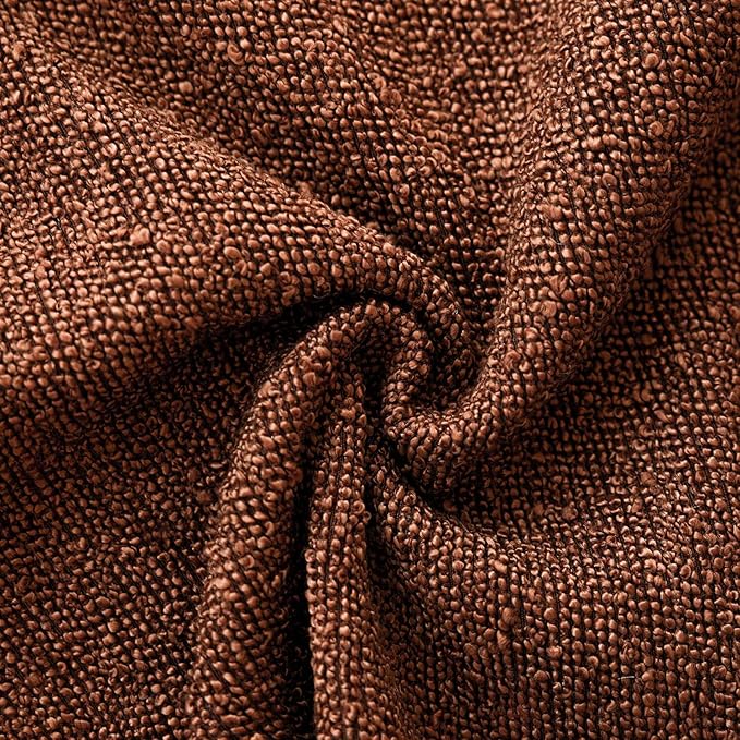 Foindtower Pack of 2 Textured Boucle Throw Pillow Covers Accent Solid Pillow Cases Cozy Soft Decorative Couch Cushion Case for Chair Sofa Bedroom Living Room Home Decor 20x20 Inch Red Taupe