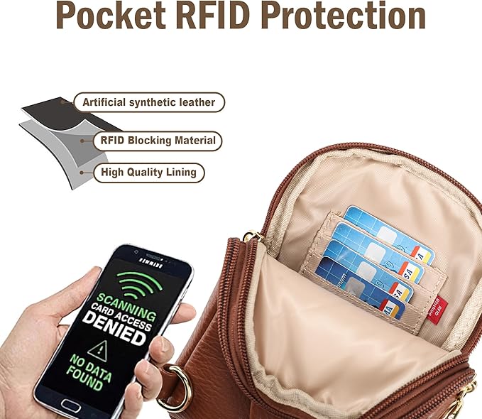 INICAT Travel Small Sling Bag Leather Crossbody Bags for Women Fanny Packs Cross Body Bag for Woman Cross Body Purses