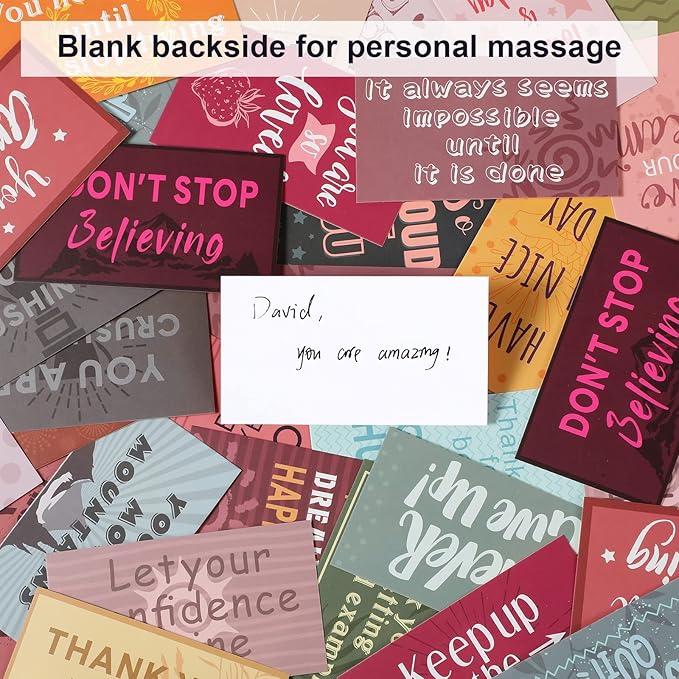 Outus 120 Pcs Motivational Encouragement Quote Cards Inspirational Kindness Appreciation Gratitude Business Cards Encouragement Mini Note Cards, 30 Styles, 3.5 x 2 Inch(Retro Style)