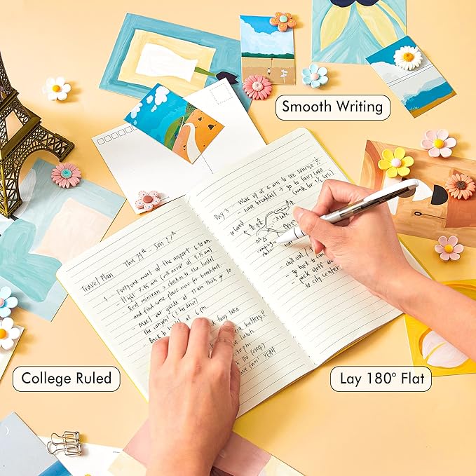 36 Pack Soft Cover Journal Bulk, Feela Lined Blank Travel Journal for Women Men Writing, Notebooks College Ruled for Work, Note Taking Notebook School Business Supplies, 8.2” x 5.5”, A5, Yellow