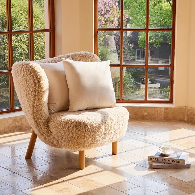 lifein 18x18 Throw Pillow Cover Set of 2, Boho Square Pillow Cover,Farmhouse Decorative Pillowcase,Pillow Case for Couch,Sofa,Bed,Chair,Room,Home Decor,Christmas(18x18in,Cream/White)