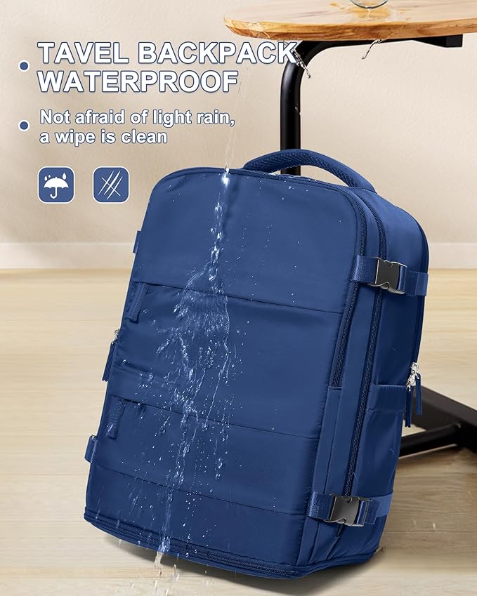 coowoz Travel Backpack for Women Man Carry On Backpack Mochila de Viaje Waterproof Teacher Personal Item Backpacks Travel Bag Essentials Rucksack Airplane Accessories Must Haves Royal Blue