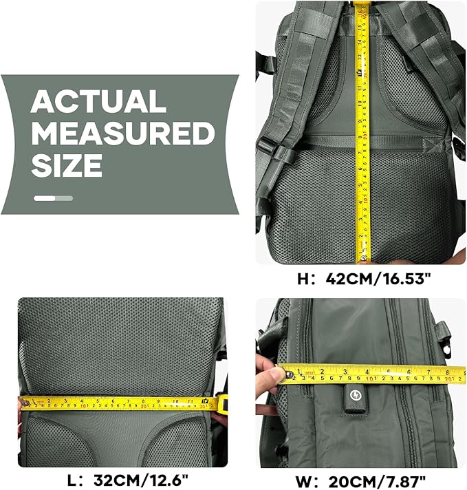 coowoz Travel Backpack For Women Men,Carry On Backpack,Hiking Backpack Waterproof Outdoor Sports Rucksack Casual Daypack Travel Essentials(Olive Green)