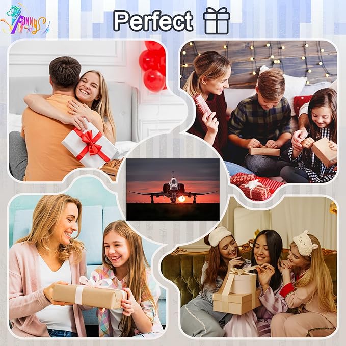 F-4 Phantom Wall Art Canvas with Inner Wooden Frame - Airplane Decor, Aviation & Military Posters for Home & Office decor - Lightweight & Easy to Hang 28x40 Inches