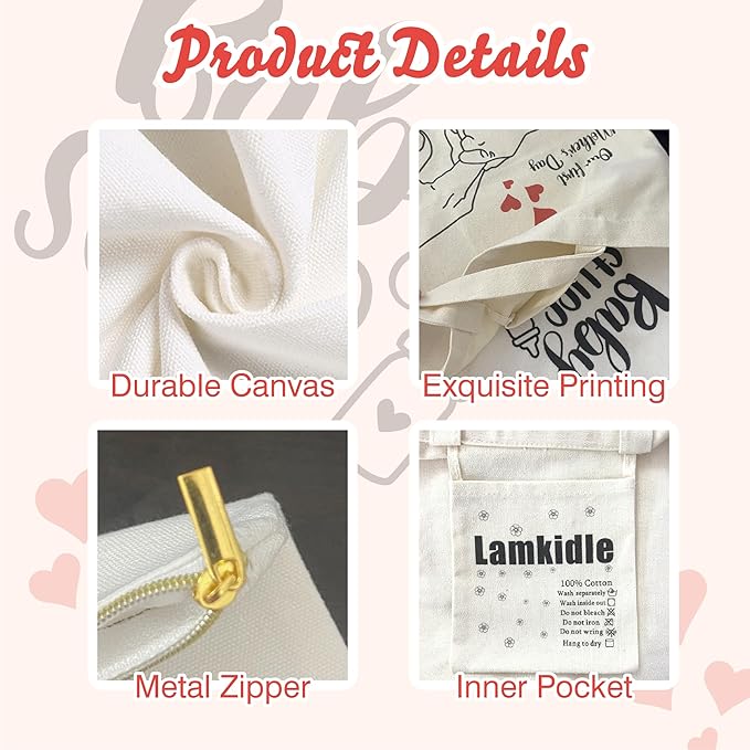 Mama Canvas Bag Mommy Cotton Tote Mummy Canva Tote Women Reusable Grocery Mother Gift Mom Shoulder Bag With Zipper Pocket Makeup Cosmetic Pouch