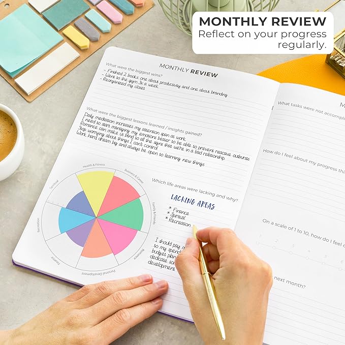 Clever Fox Planner PRO – Weekly & Monthly Life Planner to Increase Productivity, Time Management and Hit Your Goals, 8.5x11″ (Purple)