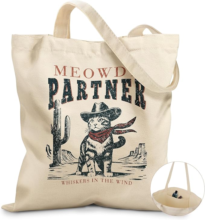 Canvas Tote Bag for Women - Aesthetic Canvas Totes with Pockets Cute Reusable Cloths Ladies Shoulder Bag