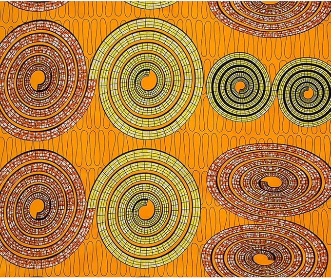 African Fabric 6 Yard Ankara Tribal Print Fabric for Party Dress A03