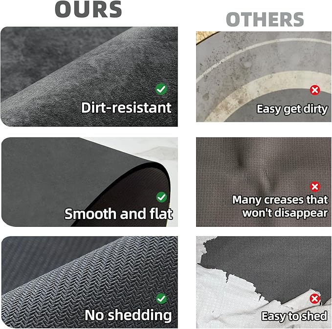 Bath Mat, Bathroom Rugs Non Slip Washable Thin Absorbent Quick Dry Bath Mat Fits Under Door Bathroom Floor Mat Perfect for Bath, Shower, or Sink 24"x36" Dark Grey