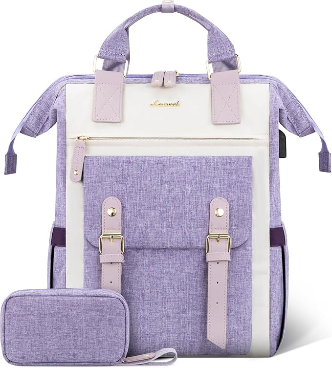 LOVEVOOK Laptop Backpack for Women Work Teacher Bag Travel Backpack, Stylish College Backpack Purse, Business Computer Laptop Bag Nurse Bags, Casual Daypack, 15.6 Inch