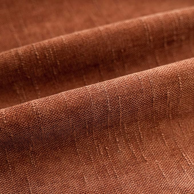 Foindtower Pack of 2 Soft Textured Throw Decorative Pillow Covers Square Accent Solid Cushion Cover Cozy Farmhouse Pillow Case with Zippe for Couch Sofa Bed Living Room 20x20 Inch, Burnt Orange