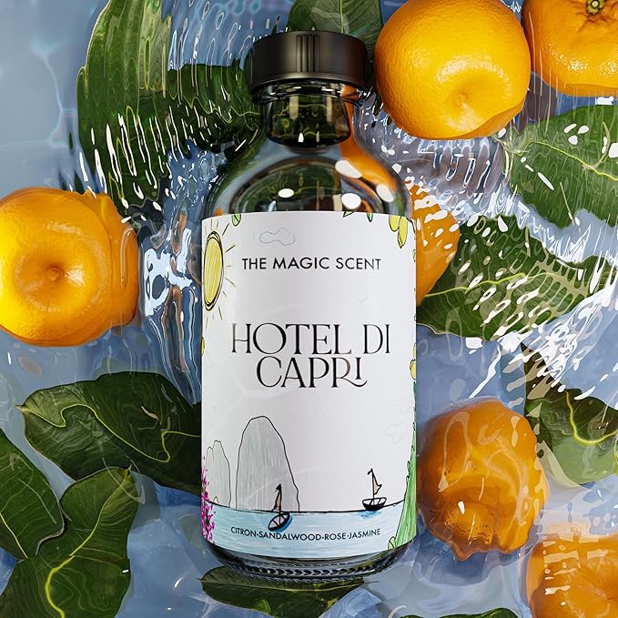 Hotel Di Capri Hotel Scent Diffuser Oil - Cold-Air & Ultrasonic Fragrance Oil for Diffuser Inspired by Capri, Italy - Essential Oils for Diffusers Aromatherapy (500 ml)