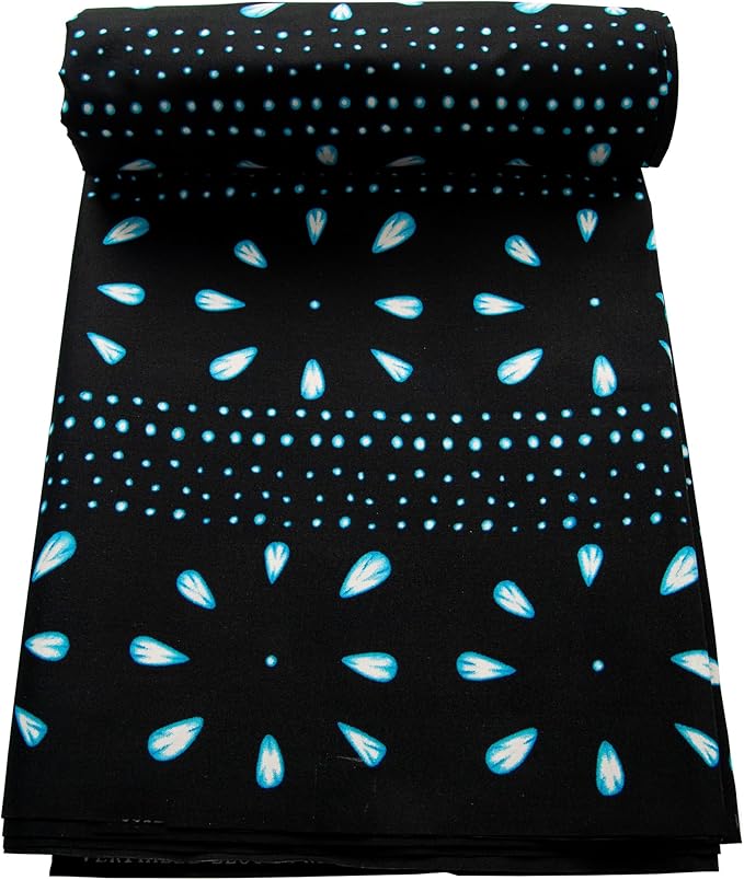 African Fabric 6 Yards Polyester Ankara Print Fabric for Sewing DIY Craft Projects Party Clothing M1