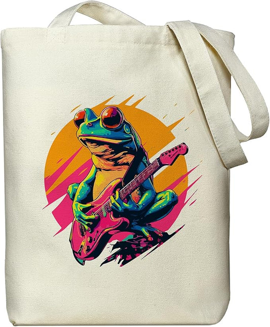 Tote Bag for Women, Reusable Zippered Canvas Bag with Handles Pocket Thick Canvas, for Grocery Shopping Beach Gift