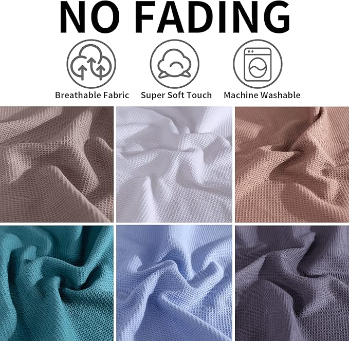 QUILTINA Dish Towels Set,100% Cotton Waffle Weave Kitchen Towels 6 Pack,17 x 25 Inches for Kitchen,Ultra Soft Dish Drying Towels(White, Gray, Light Khaki, Light Blue, Dark Green, Brown)