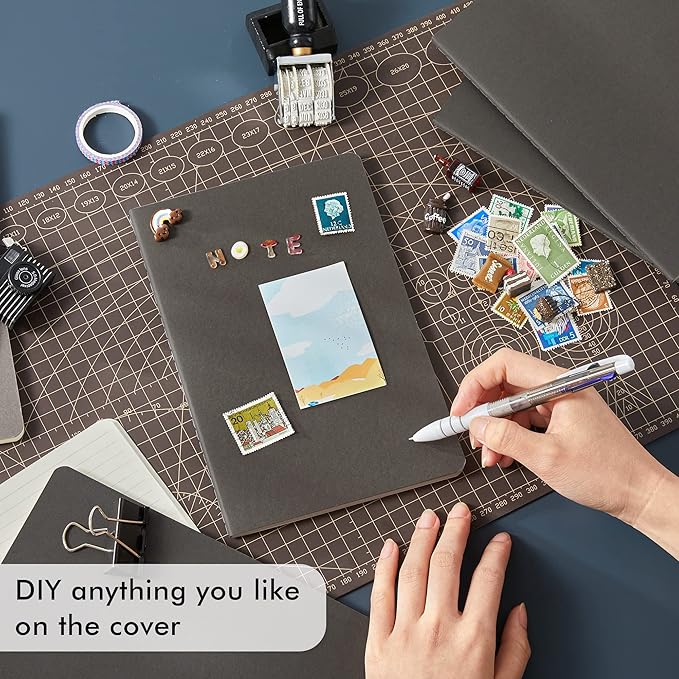 feela 16 Pack Soft Cover Journal Bulk, Lined Notebooks College Ruled for Work for Women Girl Writing, Blank Travel Journal Note Taking Notebook School Business Supplies, 8.2” x 5.5”, A5, Gray