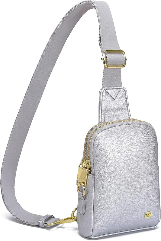 INICAT Travel Small Sling Bag Leather Crossbody Bags for Women Fanny Packs Cross Body Bag for Woman Cross Body Purses