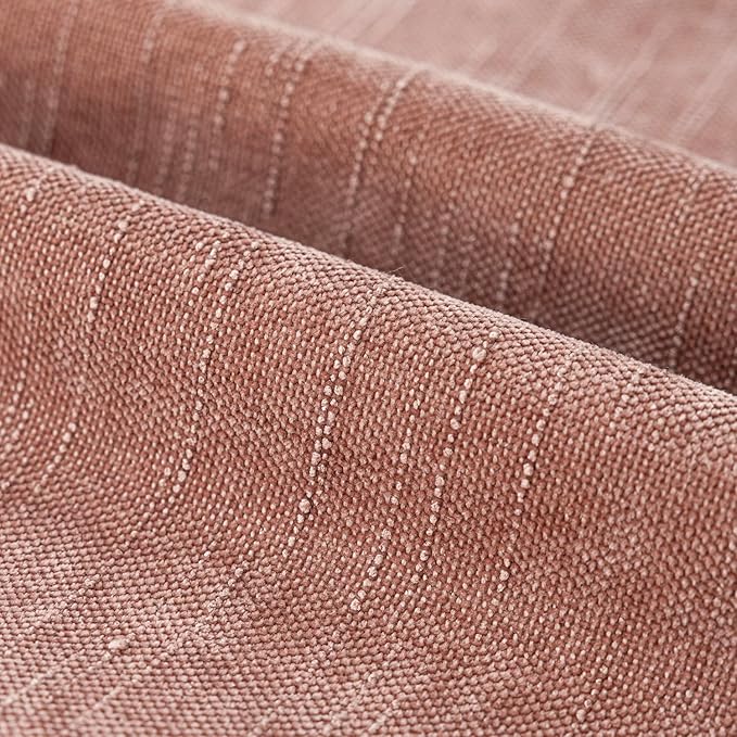 Foindtower Pack of 2 Textured Chenille Throw Decorative Pillow Covers Square Accent Solid Cushion Cover Neutral Farmhouse Pillow Case for Couch Sofa Bedroom Living Room 26x26 Inch,Dusty Pink