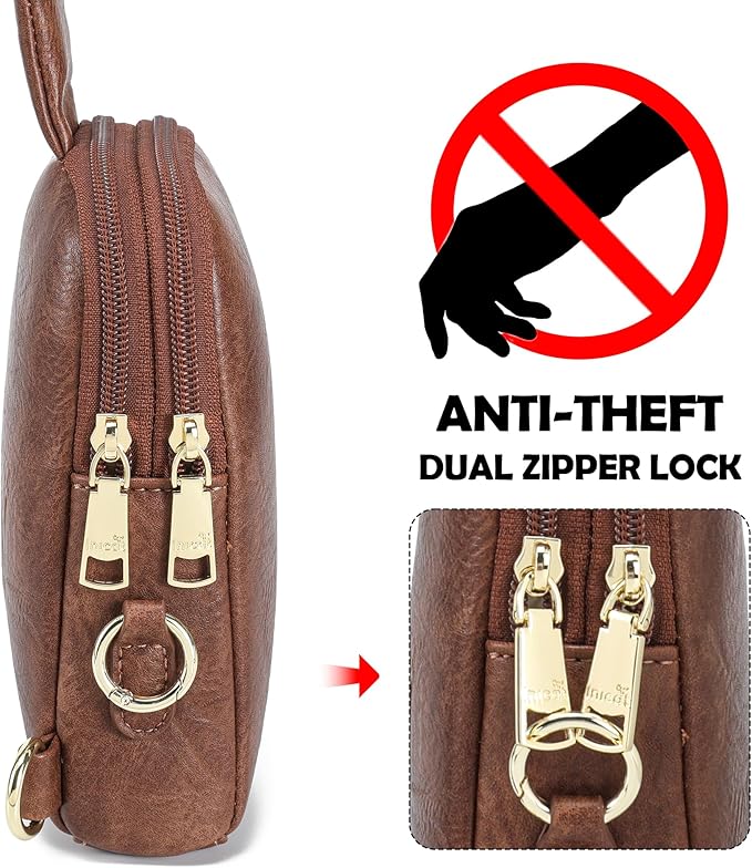 INICAT Travel Small Sling Bag Leather Crossbody Bags for Women Fanny Packs Cross Body Bag for Woman Cross Body Purses