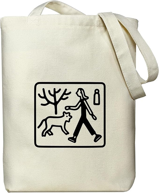 Canvas Tote Bag for Women, Aesthetic Tote Bag with Zipper Pocket for Grocery Travel Work Gift, Canvas Shopping Bag