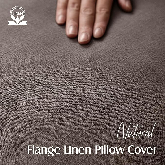 Foindtower Pack of 2, Decorative Linen Soild Throw Pillow Covers Accent Lumbar Cushion Case Boho Farmhouse Pillowcase for Chair Couch Sofa Bedroom Living Room Home Decor 12x20 Inch Light Coffee