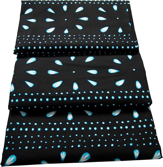 African Fabric 6 Yards Polyester Ankara Print Fabric for Sewing DIY Craft Projects Party Clothing M1