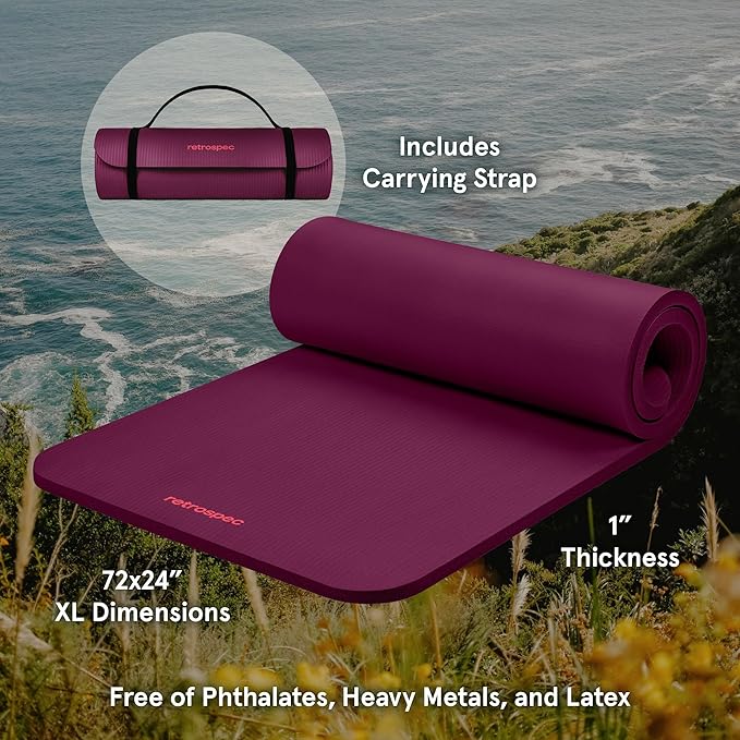 Retrospec Solana 1 inch Yoga Mat