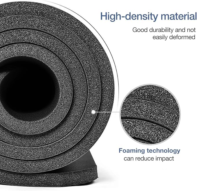 Yoga Mat Non Slip NBR Thick Yoga Mat, 72"L x 32"W x 0.6"TH (185cm x 80cm x 15mm), Anti-Tear Exercise Mat with Carrying Strap and Bag, Workout Mats for Yoga, Pilates and Floor Exercises