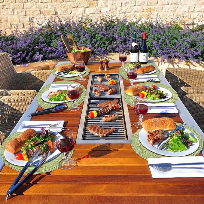 SHACOS Round Placemats Set of 6 for Dining Tables 15 inch Cotton Braided Placemats Washable Reversible for Kitchen Holiday Party (Pea Green, 6)