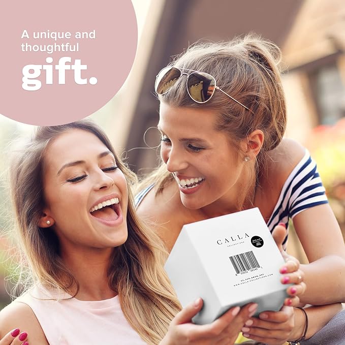 ThreeKin Scented Candles Engagement Gift, Natural Soy Wax Candles for Home, Relaxing Aromatherapy, Lavender Lemongrass Essential Oils, Long Lasting Candle Burns for 75 Hours, Gift for Her