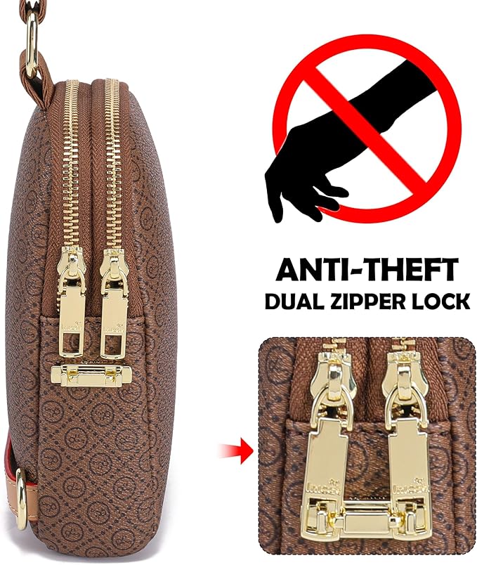 INICAT Travel Small Sling Bag Leather Crossbody Bags for Women Fanny Packs Cross Body Bag for Woman Cross Body Purses