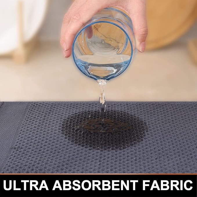 Homaxy 100% Cotton Dish Cloths, 6 Pack - 12 x 12 Inches, Waffle Weave Super Soft and Absorbent Dish Towels Quick Drying Dishcloths, Multicolor