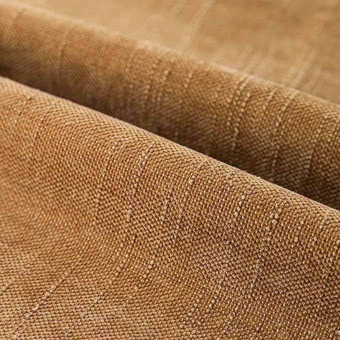 Foindtower Set of 2 Textured Chenille Throw Decorative Pillow Covers Square Accent Solid Cushion Cover Neutral Farmhouse Lumbar Pillow Case for Couch Sofa Bedroom Living Room 12x20 Inch,Golden Brown