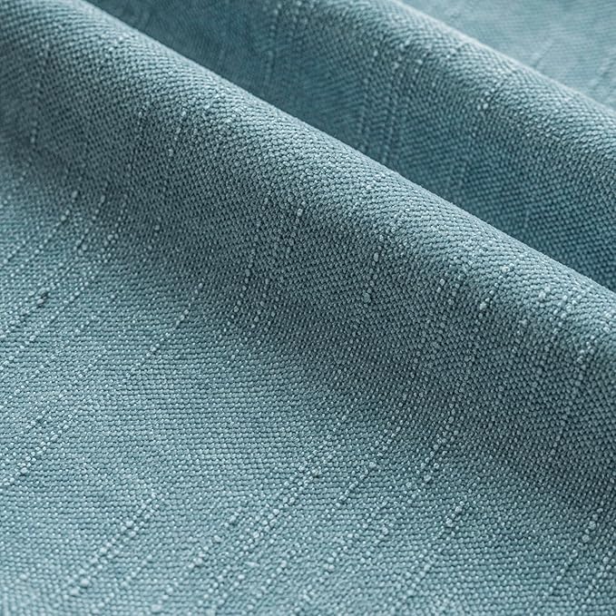 Foindtower Pack of 2 Textured Chenille Throw Decorative Pillow Covers Square Accent Solid Cushion Cover Neutral Farmhouse Pillow Case for Couch Sofa Bedroom Living Room 24x24 Inch,Light Blue