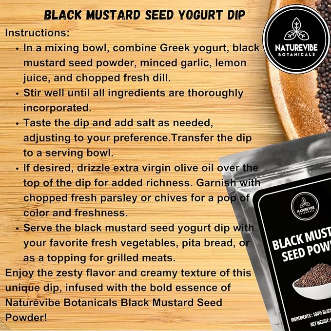 Naturevibe Botanicals Black Mustard Powder 5lb | Non GMO Gluten Free Vegan | Indian spice made with 100% Pure Black Mustard Seeds | Bulk Bag (80 Ounces)