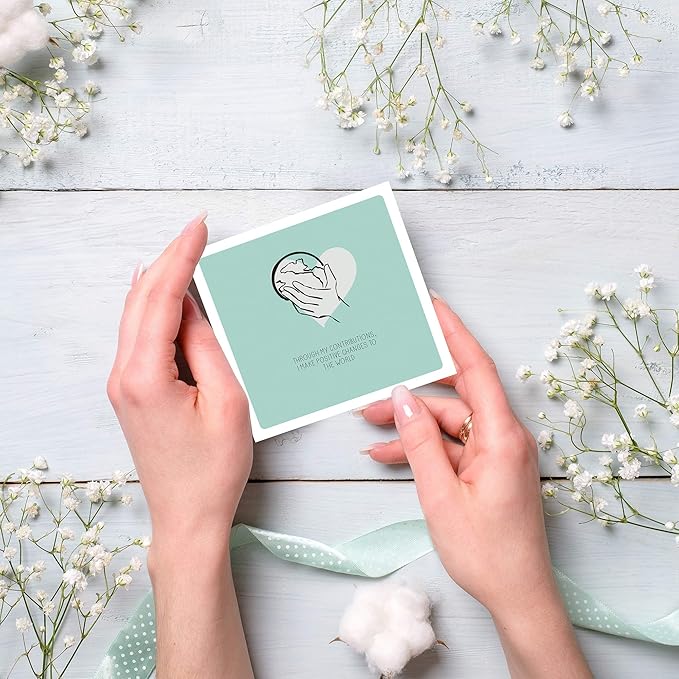 50 Affirmation Card for Women With 100 positive affirmation quotes, daily affirmation cards set. Self Care and Meditation Gift For Women. Empowering, Inspirational Affirmation for Stress Relief