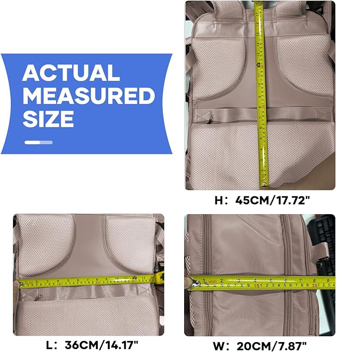 coowoz Large Travel Backpack Carry On for Women Man Waterproof Gym Backpacks with Laptop Compartment Mochila de Viaje Teacher Personal Item Backpack Rucksack Airplane Accessories Must Haves Lotus Pink