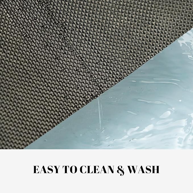 Placemats Set of 6 Vinyl/Plastic Woven Place Mats for Kitchen Table Indoor/Outdoor Washable Placemat Wipeable Dining Table Mats (Brown and Black,6)