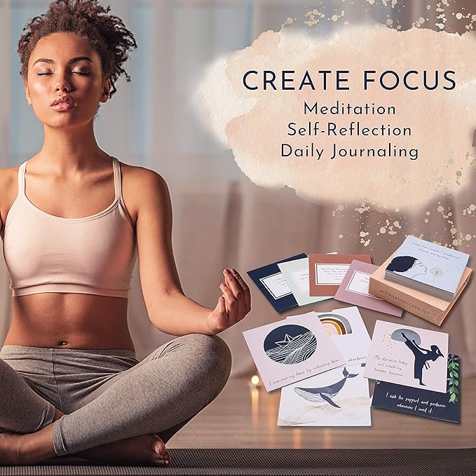 RYVE 52 Positive Affirmation Cards for Women – Mindfulness Prompts with Inspirational Quotes for Daily Motivation & Meditation – Inspirational and Daily Affirmations Cards, Inspirational Gifts