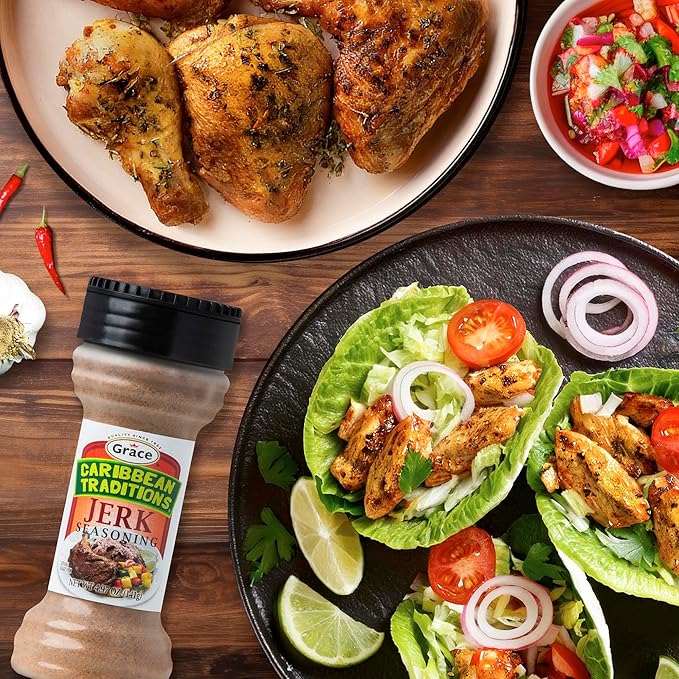 Grace Caribbean Traditions Jamaican Jerk Seasoning Dry Rub - 2 Pack - Jerk Seasoning Marinade - Jerk Seasoning Jamaican Style