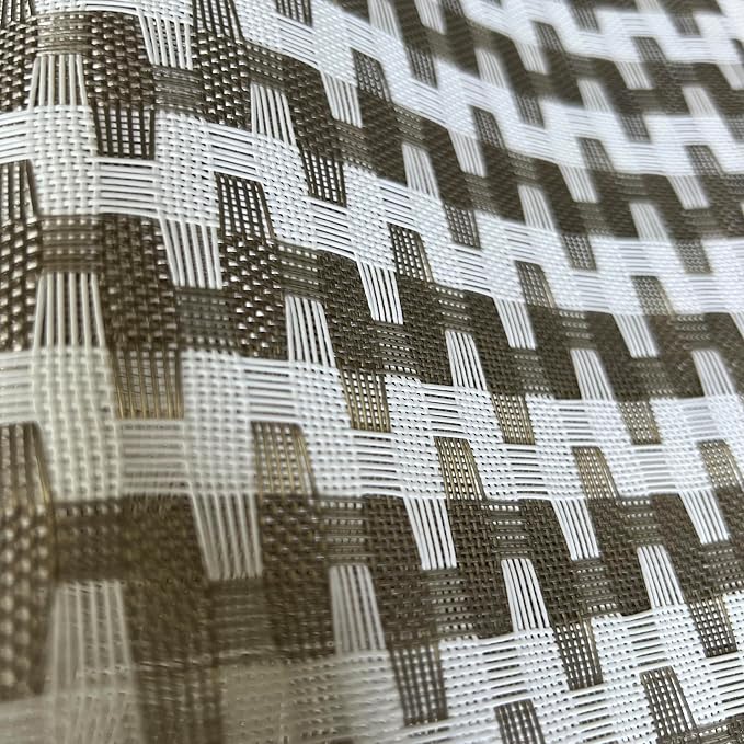 Placemat,Blending Color Durable Woven Vinyl Placemat Washable Heat-Resistant Anti-Skid Kitchen Dining Table Mats (Set of 8, Silver White)