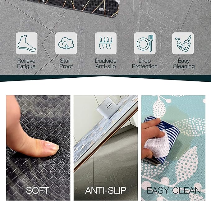 UpNUpCo Artistic Beautiful Anti Fatigue Kitchen Floor Mat - Unique Floor Mats - Pain Relief Padded Kitchen Mats - Floor Mats For In Front Of Sink - Memory Foam 30" X 17.5" X 10mm StarryNight