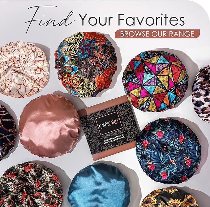 Satin Bonnet Adjustable Sleeping Silk Bonnet Black Women Men Double Layer Satin Silk Sleep Cap Hair Wrap Large Curly Hair