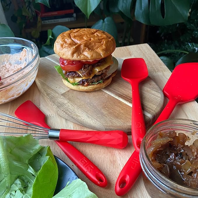 GIR: Get It Right 5 Piece Silicone Ultimate Kitchen Utensils Set - Ladle, Spatula, Flip, Spoon & Spoonula - Non-Toxic Cooking Utensils for Nonstick Cookware, Cooking and Baking - Studio White