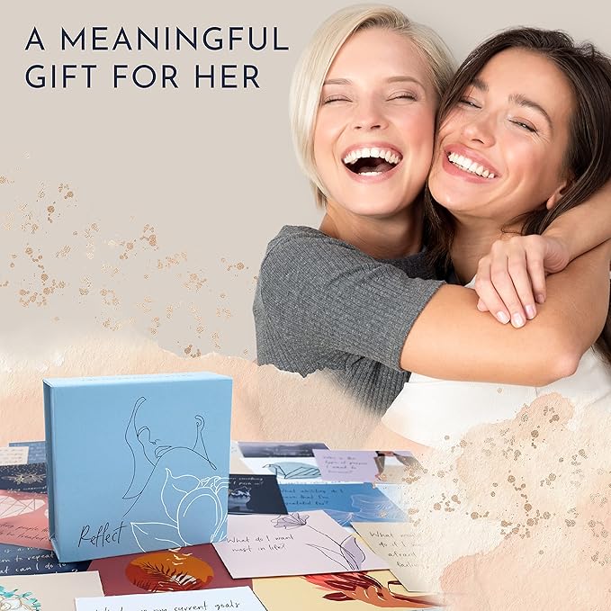 RYVE 52 Empowering Question Cards for Mindfulness, Meditation and Therapy - Self Care, Self Reflection & Positive Affirmation Cards for Women, Mindfulness, Self Love, Self Care Gifts for Women