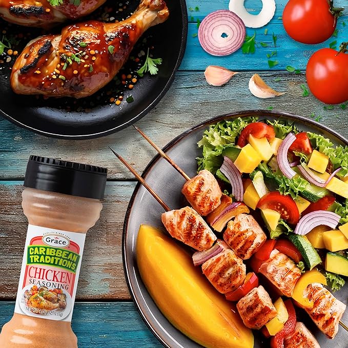 Grace Caribbean Traditions Chicken Seasoning - 2 Pack - Jamaican Chicken Seasoning for Cooking