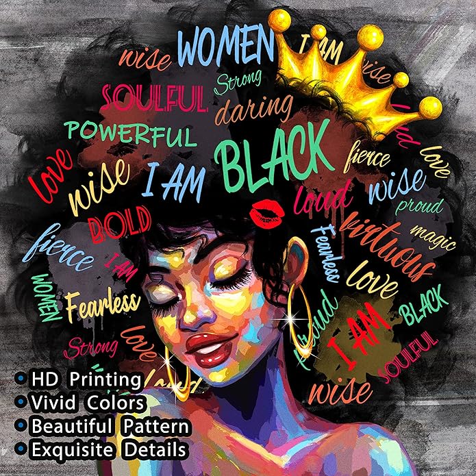 IAGM Women Tote Bags African American Woman Shoulder Bag Afro Black Girl Magic Satchel Handbags For Shopping,Work,Grocery,Gym