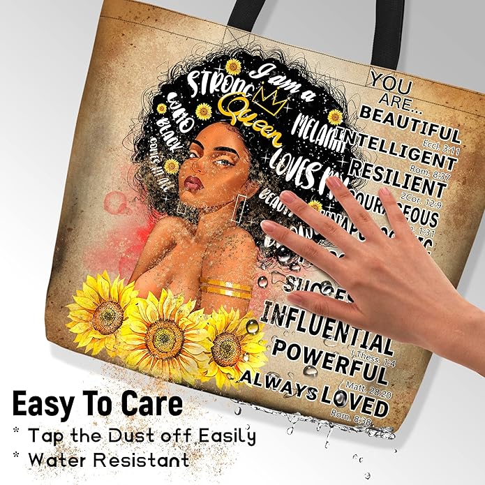 IAGM Women Tote Bags African American Woman Shoulder Bag Afro Black Girl Magic Satchel Handbags For Shopping,Work,Grocery,Gym