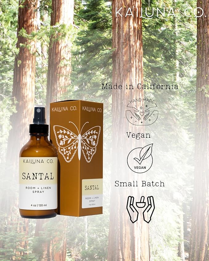 Santal Artisan Natural Room and Linen Spray with Pure Essential and Fragrance Oils, Made in California (4 oz), 33