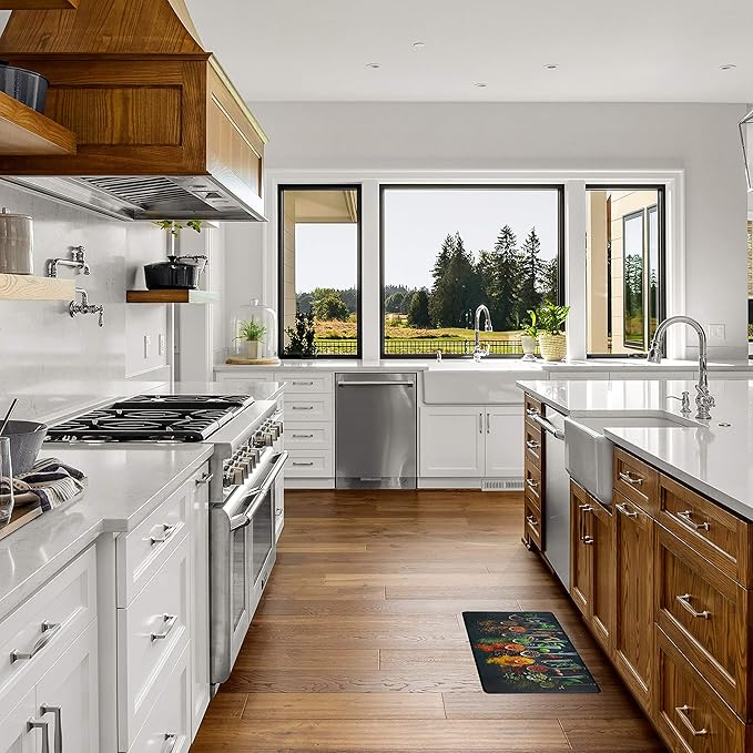 UpNUpCo Artistic Beautiful Anti Fatigue Kitchen Floor Mat - Unique Floor Mats - Pain Relief Padded Kitchen Mats - Floor Mats For In Front Of Sink - Memory Foam 30" X 17.5" X 10mm Cushion Spicy